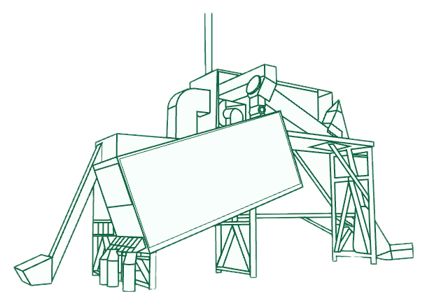Centralized high-tech pyrolysis unit